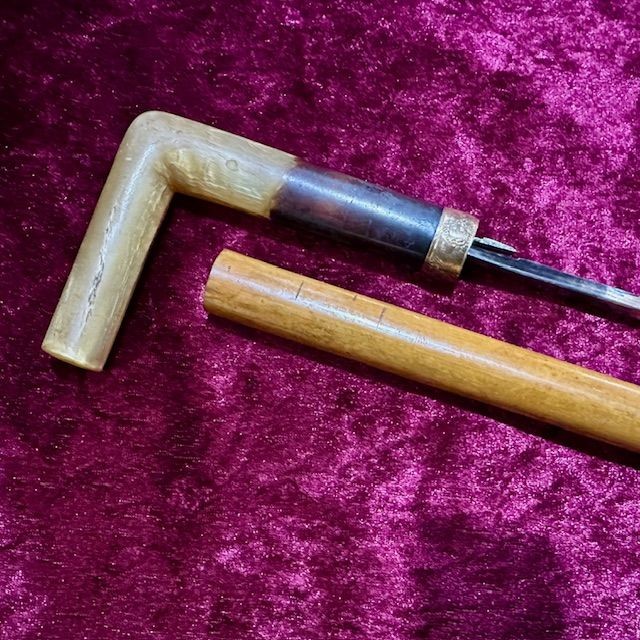 ***New In***c1800 Antique Sword Stick with Blue and Gilt Georgian Blade.